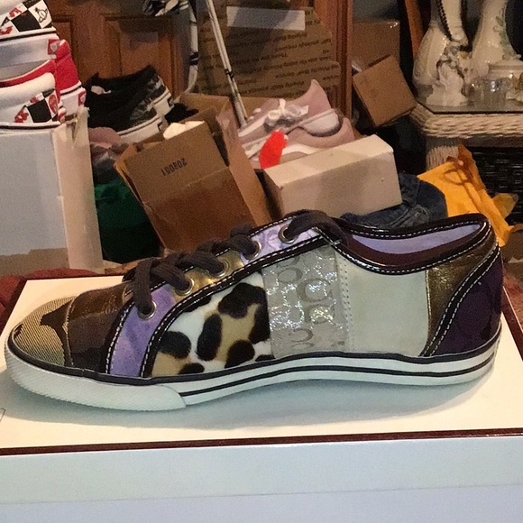 COACH DAWNELL PATCHWORK 💯 AUTHENTIC SNEAKERS - Picture 7 of 14